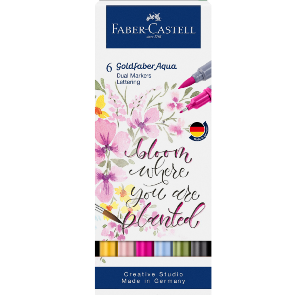 Woordkuns Goldfaber aqua dual tip markersThe markers are waterbased