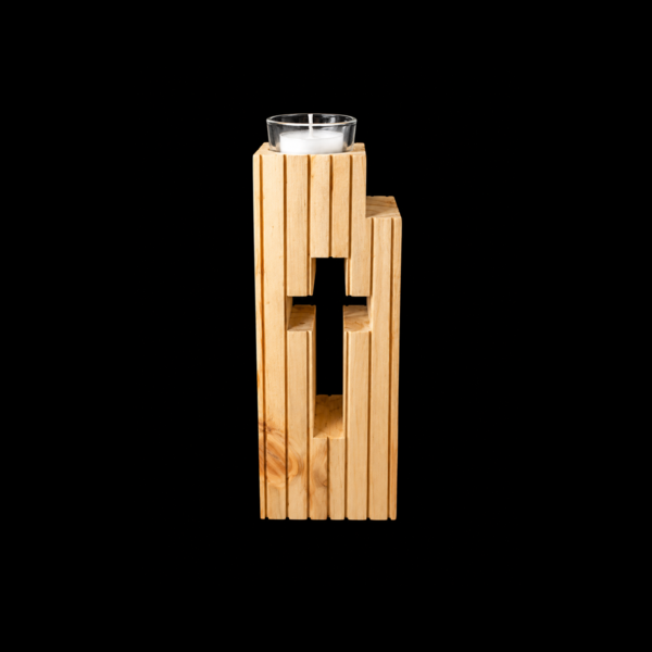 Vertical Slat Design Candle Holder