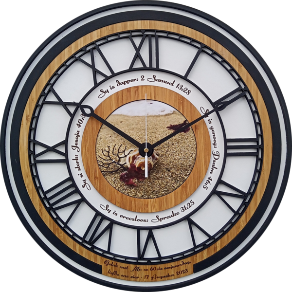 Black and White Central Picture Clock 1