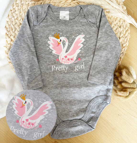 "Pretty Girl" Swan Onesie