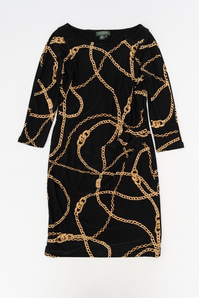 Ralph Lauren Bridle Equestrian Chain Midi Dress