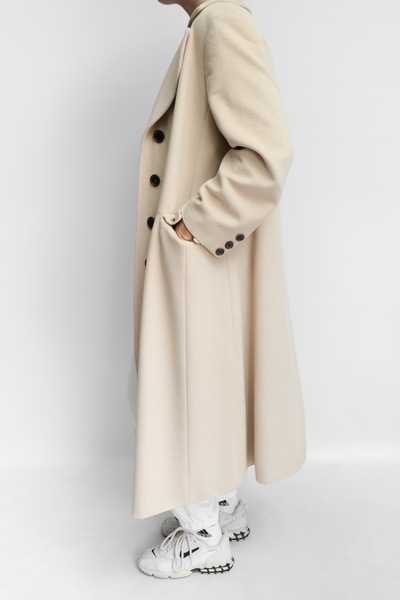 Angora Wool Cream Coat