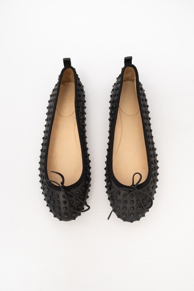 Gucci Pre-Owned Leather Ballet Flats With Spikes