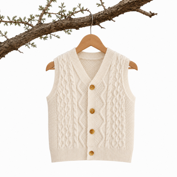 Little Explorer Cable Knit Vest