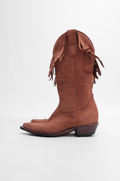 Genuine Leather Cowboy Boots Caramel