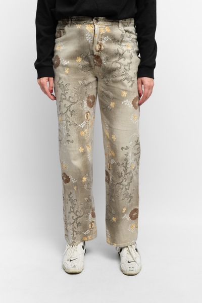 Vintage Floral Print Pants