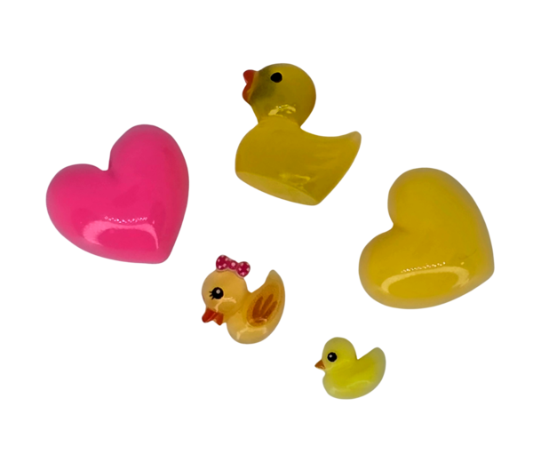 Charm combo: Yellow ducks (5 Pieces)