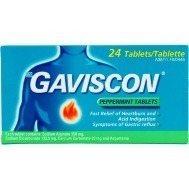 GAVISCON PEPPERMINT TABLETS - 24