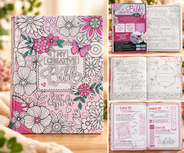 ESV My Creative Bible for Girls – Pink Coloring Hardcover Bible
