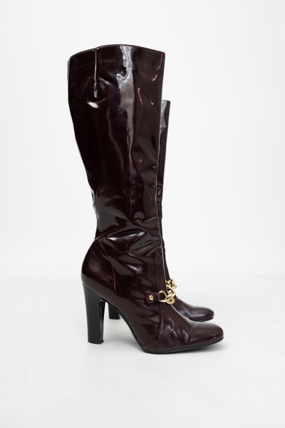 asos patent leather boots