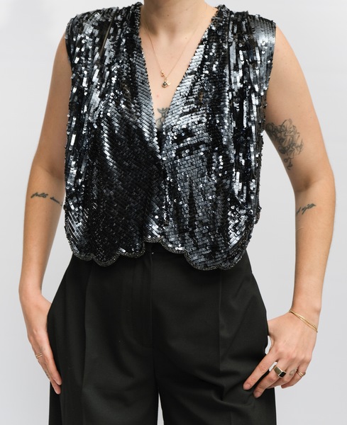 Sequined Vest