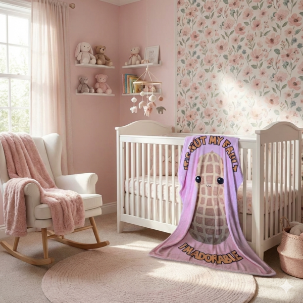 It's Nut My Fault Blanket (Pink)