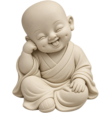 Joyful Baby Monk Figurine