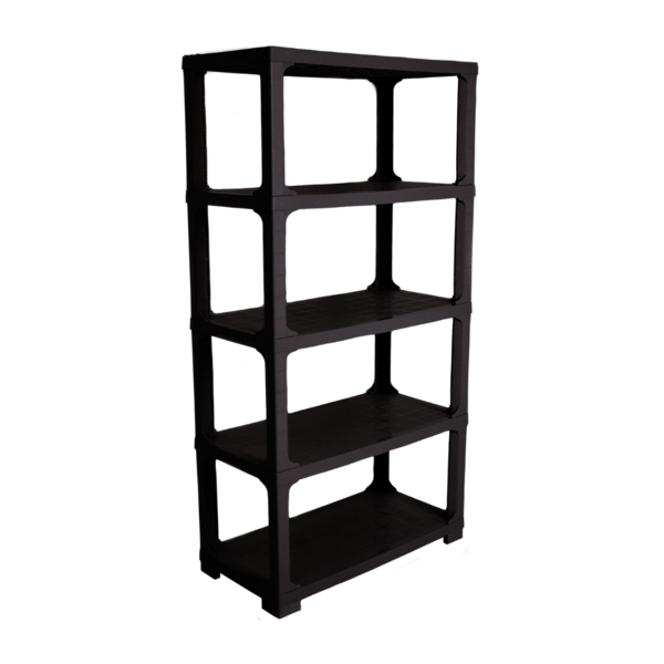 5 Tier Black Shelving