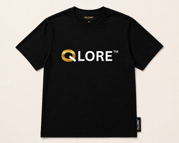 QLORE™ Classic Logo T-Shirt – Black (First Edition)