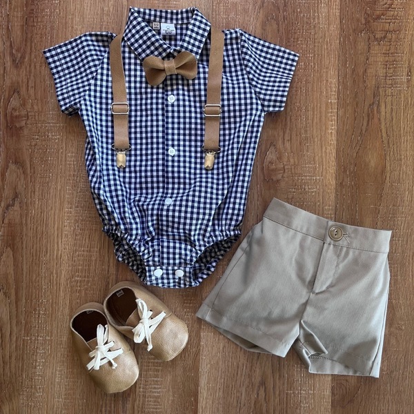 Little check Gentleman outfit