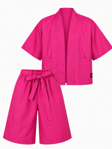 Pink Kimono + Hakama Set