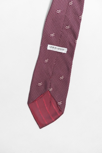 Giorgio Armani Silk Burgundy Tie