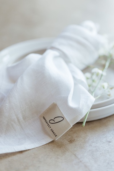 White linen napkins