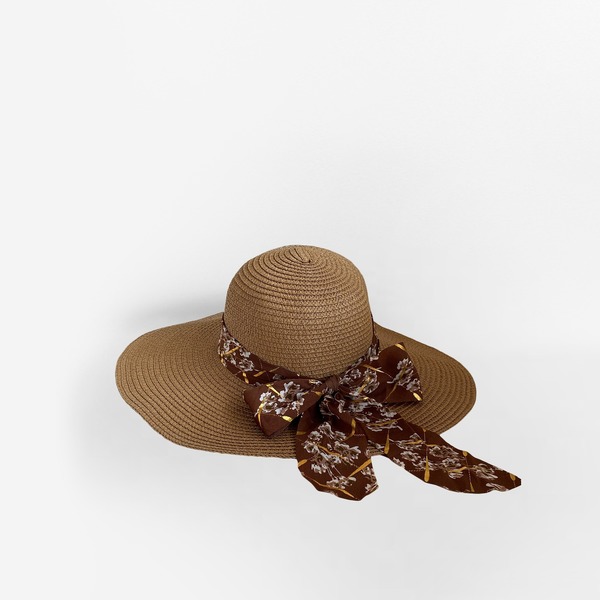 Round Summer Hat - Tan