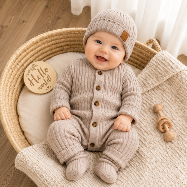 Cozy Biscuit Romper set