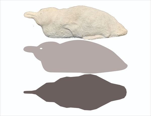 Nesting Penguin Cement blank