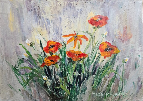 228.  Red flowers (25 x35cm)