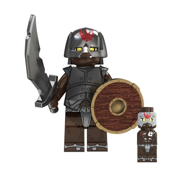 Uruk-hai Orc - Round Shield and Sword