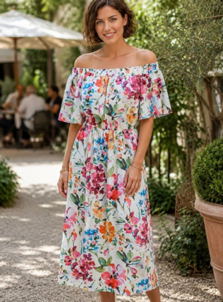Frida Dress White Floral