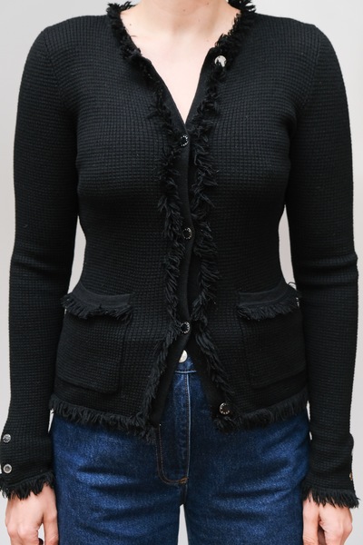 MICHAEL KORS Merino Wool Cardigan Black