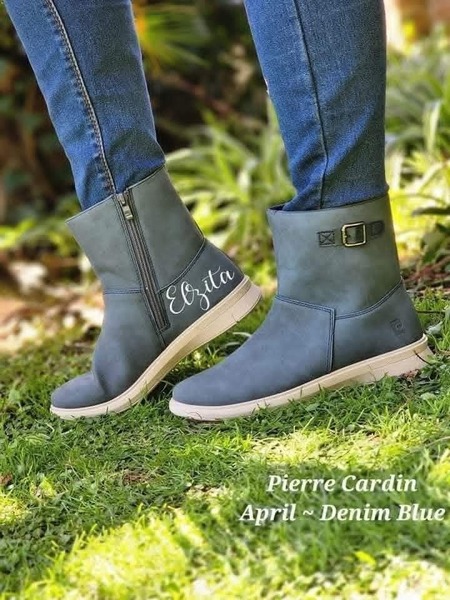 Pierre Cardin - April Boots - Denim Blue (Size 5, 6)