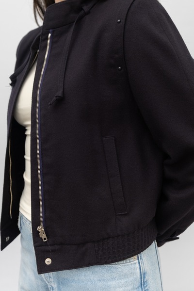 Pure Wool Vintage Soft Bomber Jacket