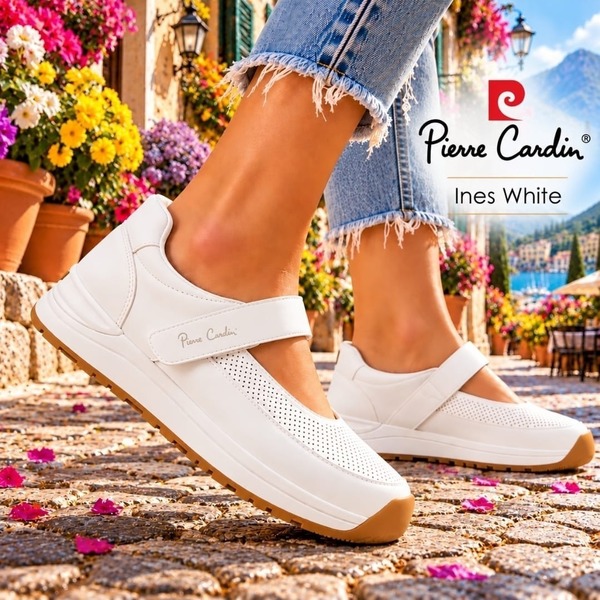 Pierre Cardin ~ Ines 1 ~ White (Sizes 4,5,6,7,8,9)