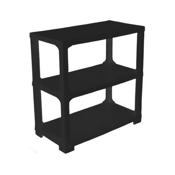 3 Tier Black Shelving