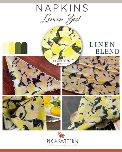 Zesty Lemons - Custom Linen Blend Napkins