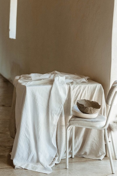 Crisp White  Tablecloth