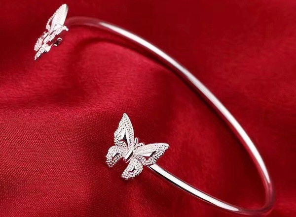 Twin Butterfly Open Bracelet