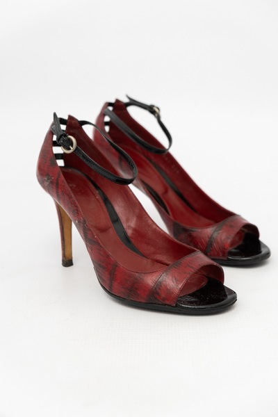 Sergio Rossi Pre-Owned Leather Peeptoe Heels