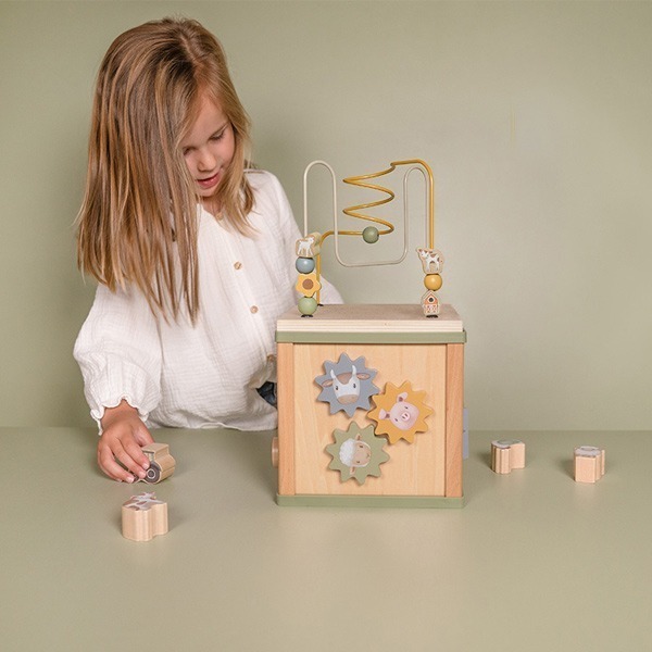 Little Farm Wooden Activity Cube - Little Dutch