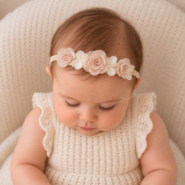 Flower buds head band