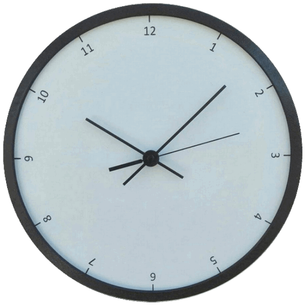Black and White Numbered Wall Clock