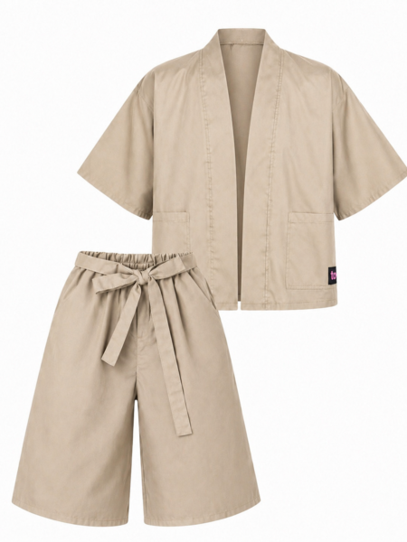 Cream Kimono + hakama Pants
