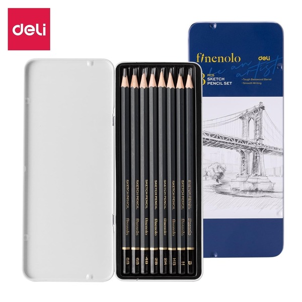 Finenolo 8pcs Sketch Pencil (2H,H,HB,B,2B,4B,6B,8B)