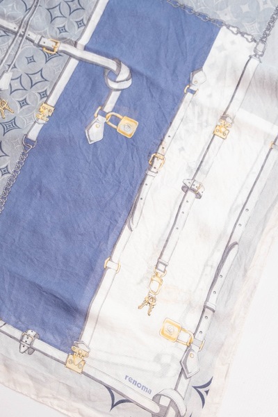 Foulard En Soie Renoma Paris – 88x88 Cm – Vintage Occasion – Multicolore