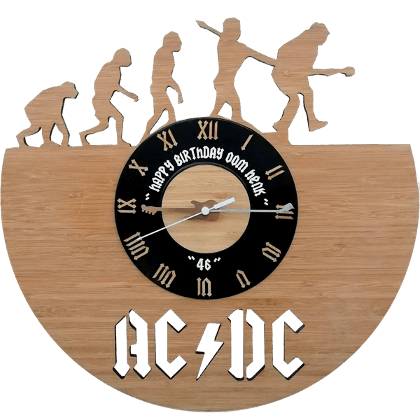 AC/DC Band Personalized Clock