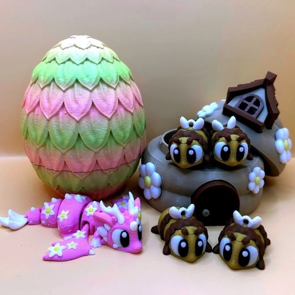 Flower Dragon & Beehive Friends