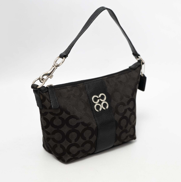 COACH Vintage Signature Julia C Optic Art Black Shoulder Bag