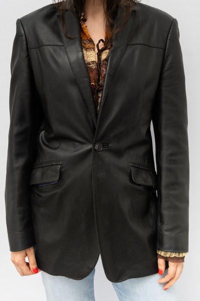 Italian Made Soft Leather Blazer
