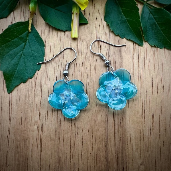 Hand Made Flower Earrings