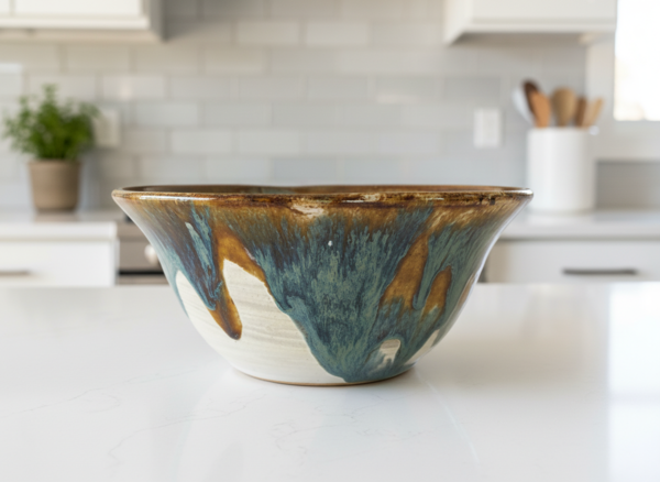 Peacock/Sandstone bowl